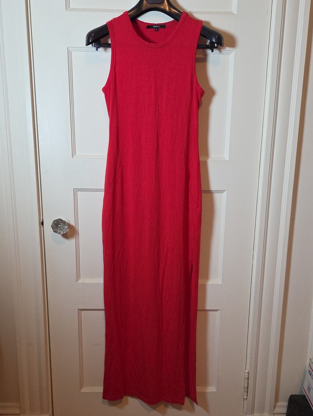 Quince Tencel Jersey Tank Maxi Dress In Red Size Small